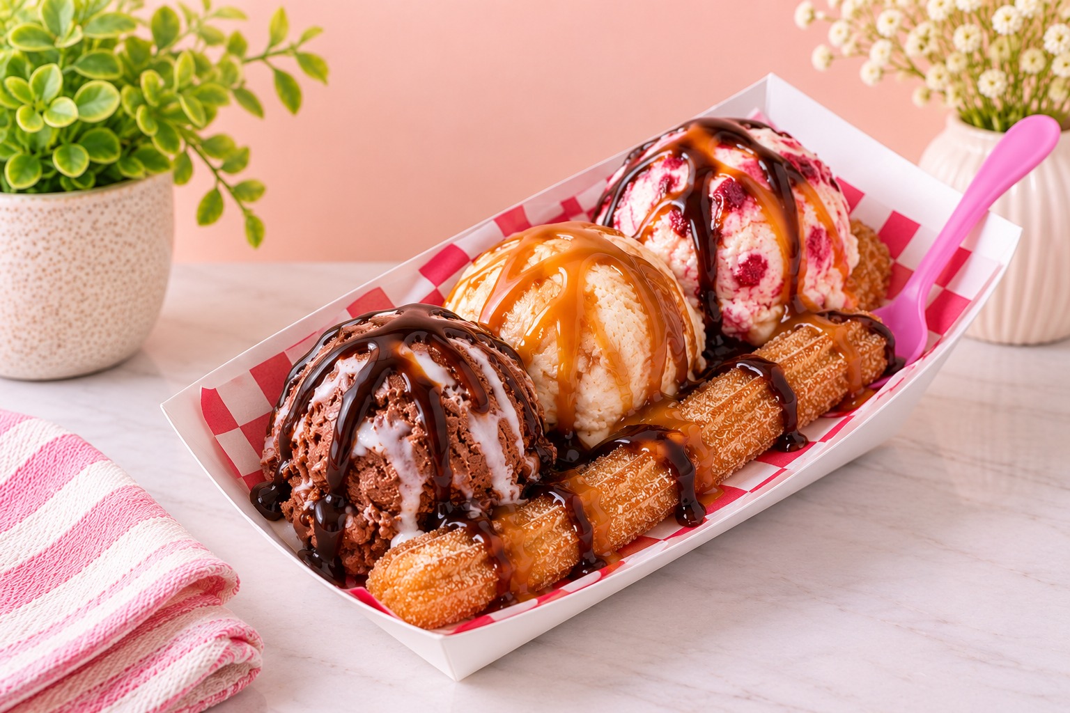 Churros con nieve