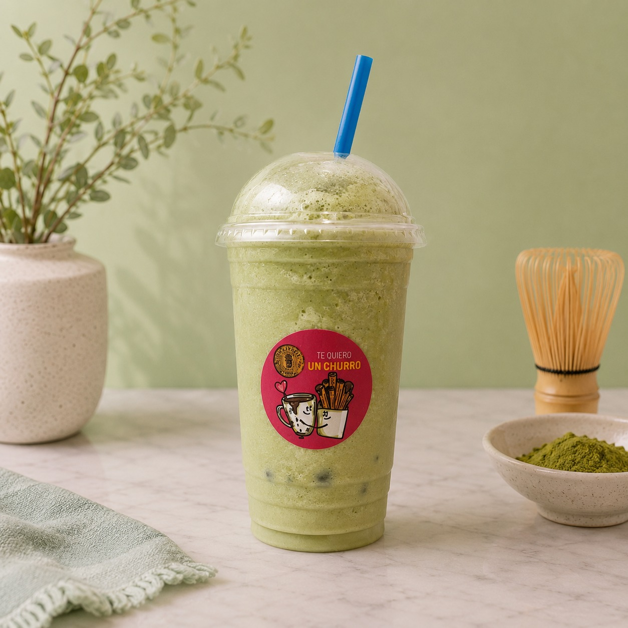 Té frío de matcha